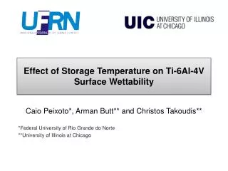 Effect of Storage Temperature on Ti-6Al-4V Surface Wettability