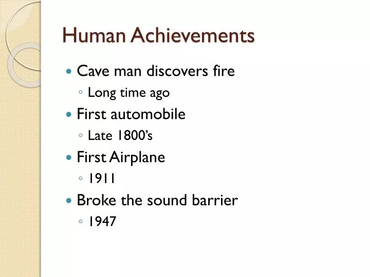 human achievements
