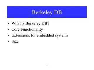 Berkeley DB