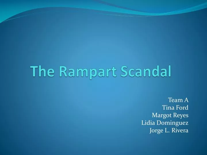 the rampart scandal