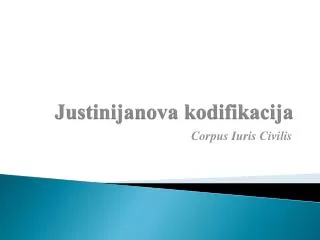 Justinijanova kodifikacija