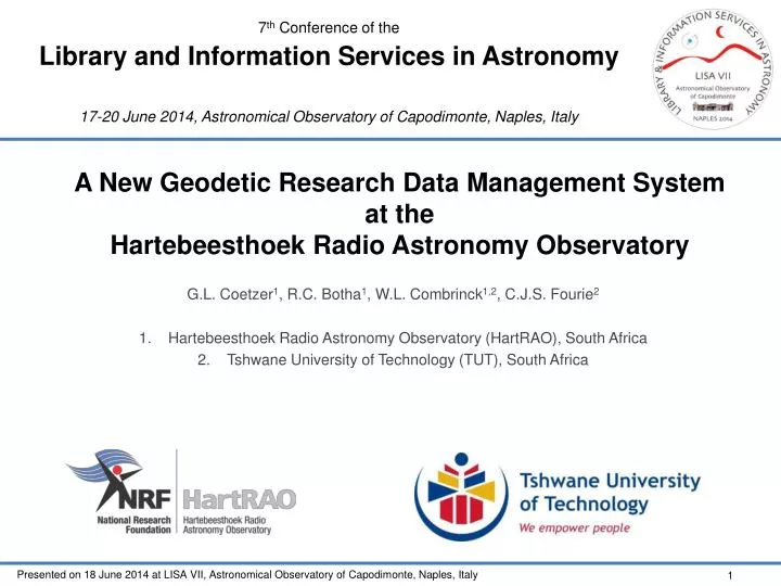 a new geodetic research data management system at the hartebeesthoek radio astronomy observatory
