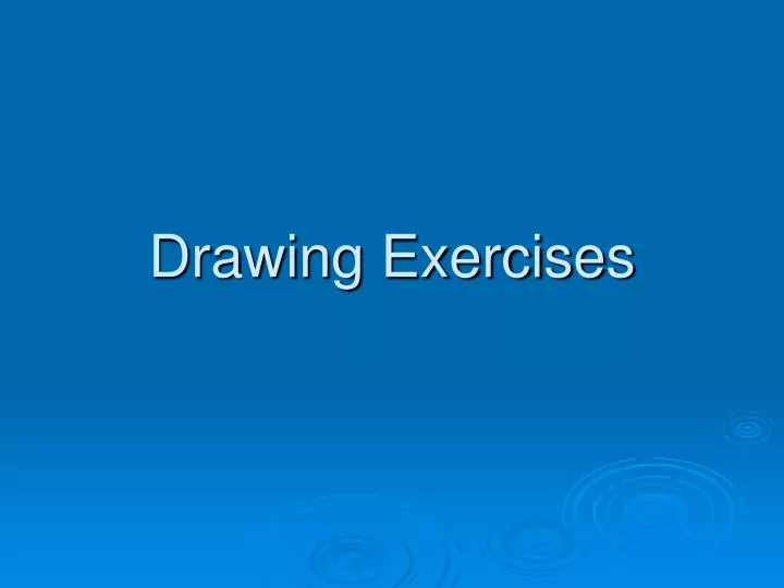 drawing exercises