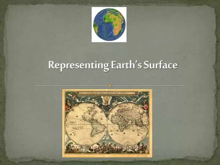representing earth s surface