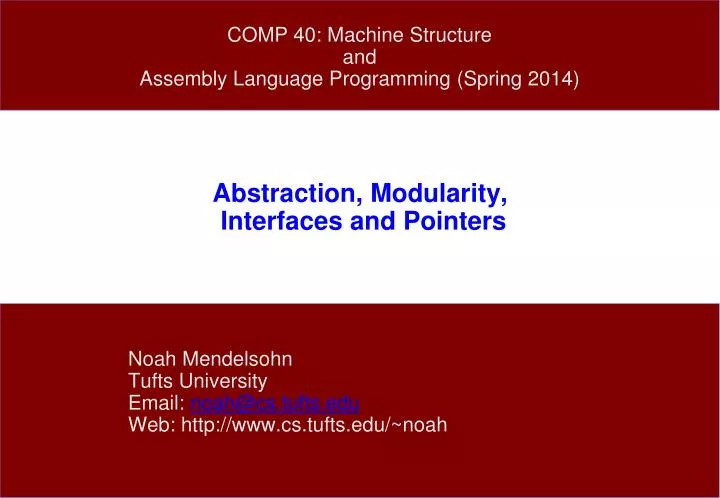 abstraction modularity interfaces and pointers