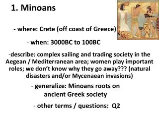 1 minoans