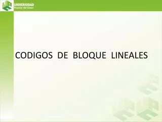 codigos de bloque lineales
