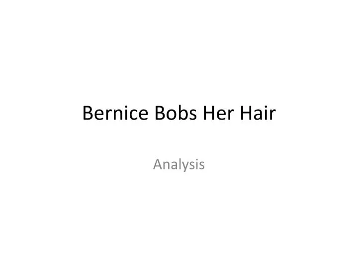 bernice bobs her hair