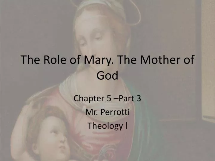 the role of mary the mother of god