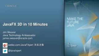 JavaFX 3D in 10 Minutes