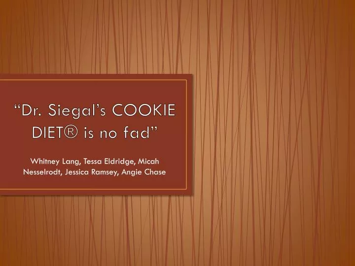dr siegal s cookie diet is no fad