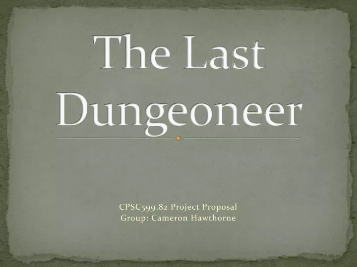 the last dungeoneer