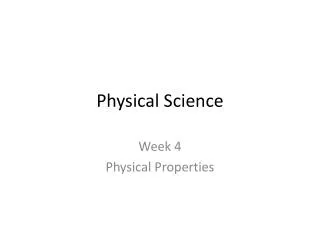 physical science