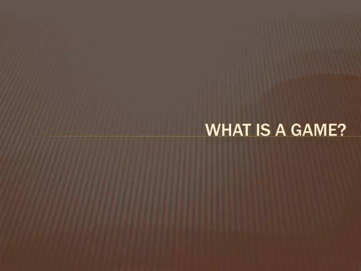 what is a game