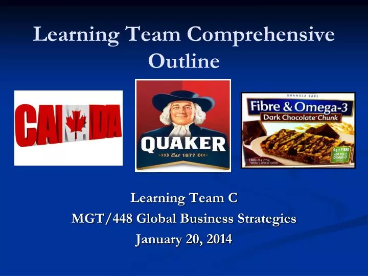 learning team comprehensive outline