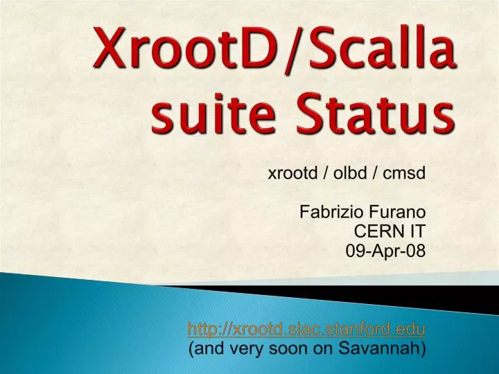 xrootd scalla suite status