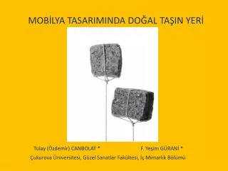 MOBİLYA TASARIMINDA DOĞAL TAŞIN YERİ