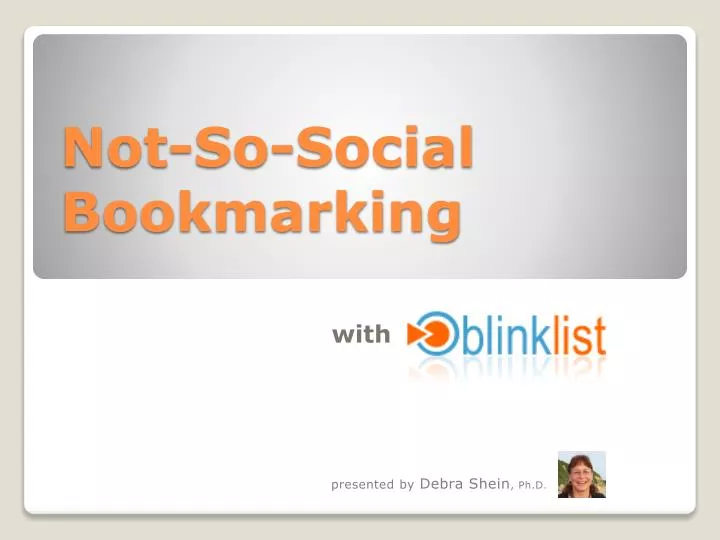 not so social bookmarking