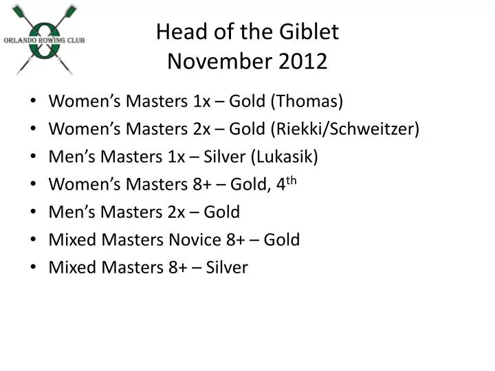head of the giblet november 2012