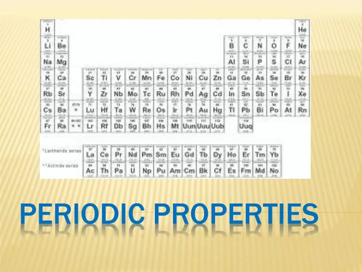 periodic properties