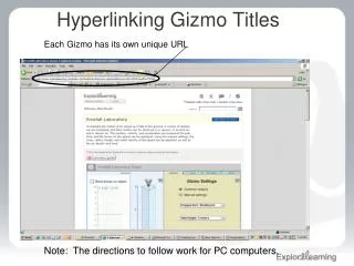 Hyperlinking Gizmo Titles