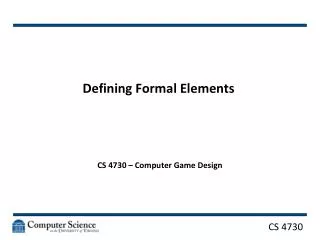 Defining Formal Elements