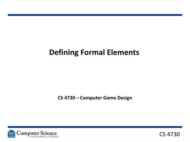 defining formal elements