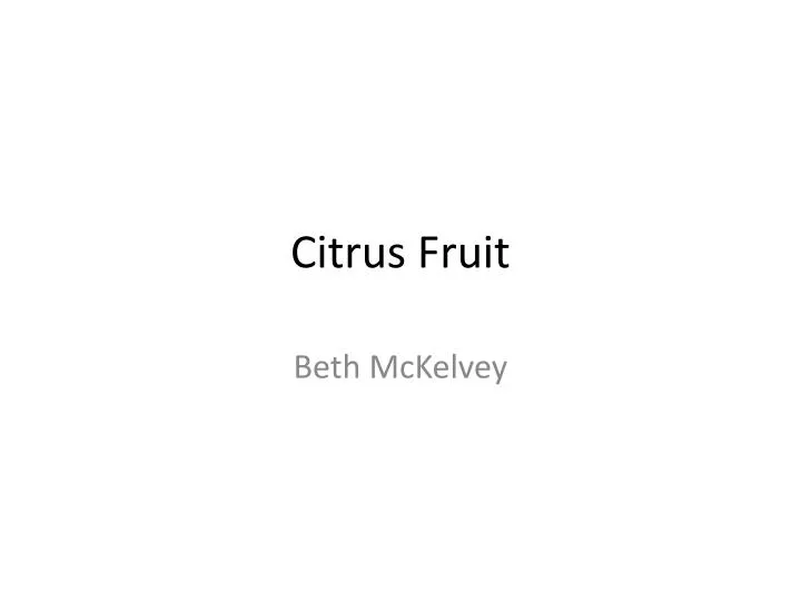 citrus fruit