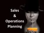 Sales &amp; Operations Planning - slide 1