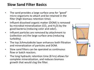 Slow Sand Filter Basics