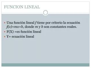funcion lineal
