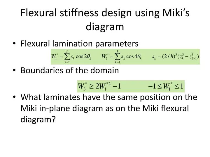 flexural stiffness design using miki s diagram