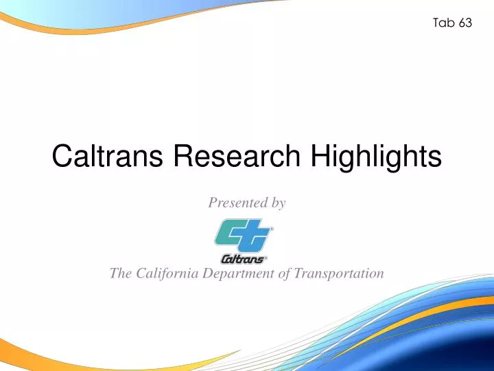 caltrans research highlights