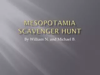 Mesopotamia Scavenger Hunt