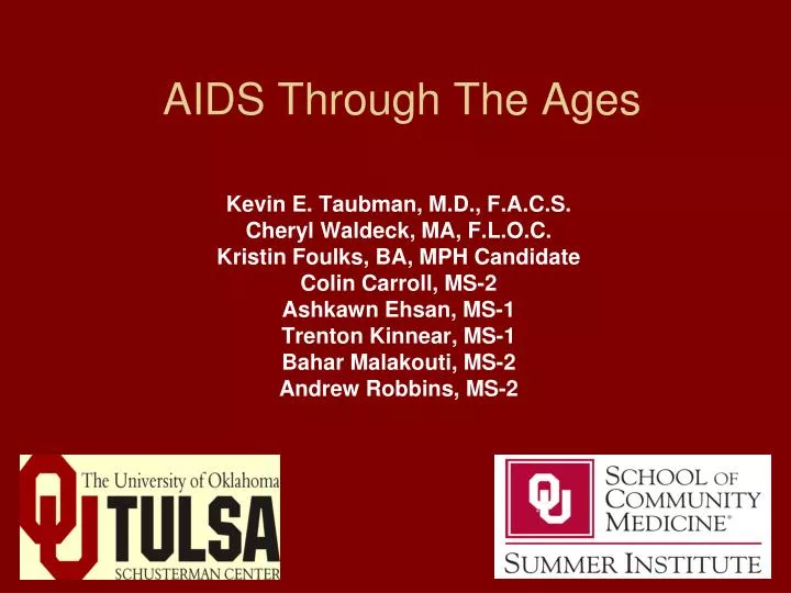 aids through the ages