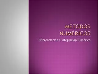 m todos num ricos