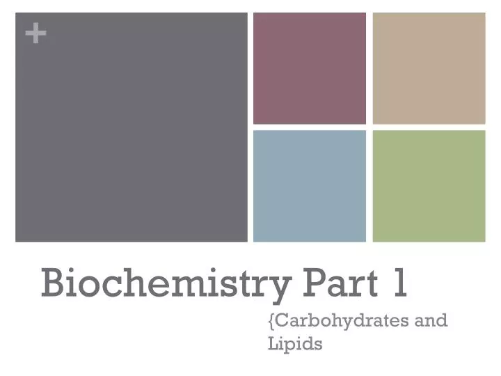 biochemistry part 1