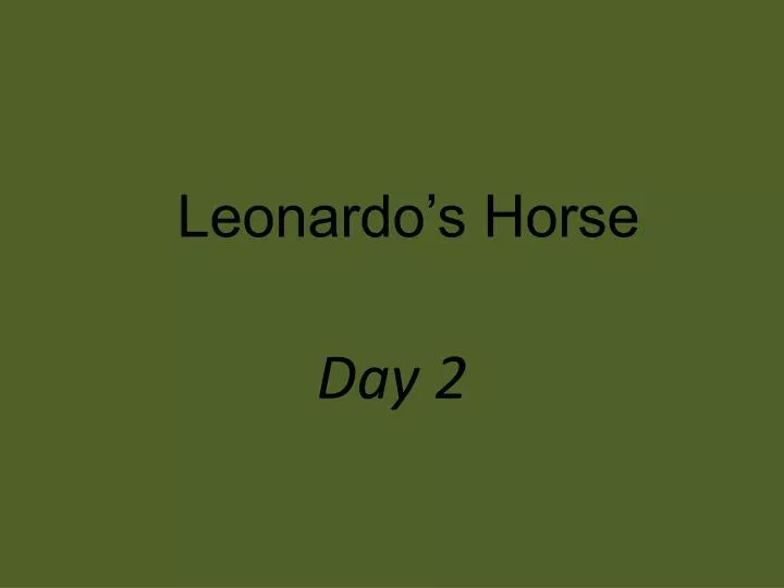 leonardo s horse