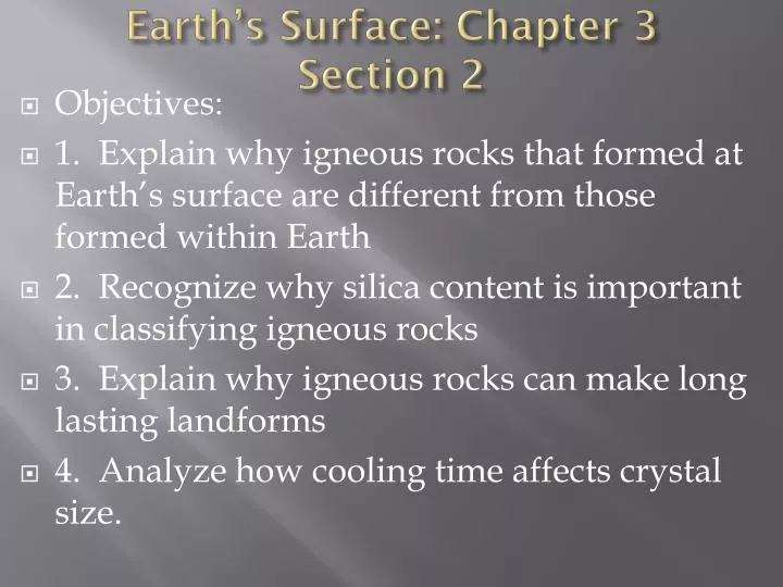 earth s surface chapter 3 section 2