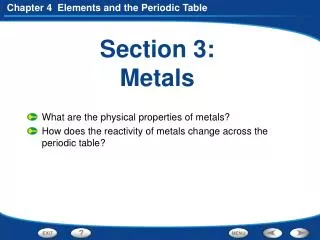 Section 3: Metals