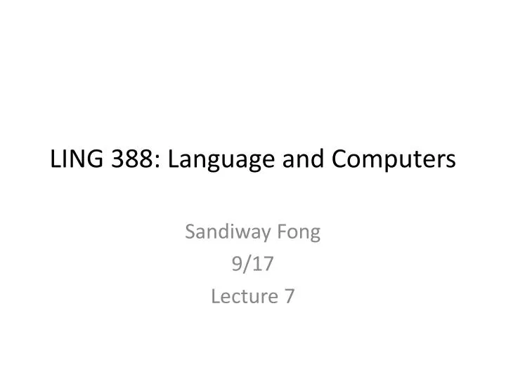 ling 388 language and computers