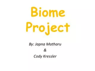 Biome Project