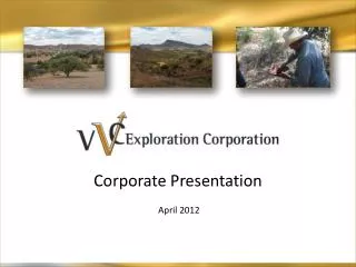 Corporate Presentation April 2012