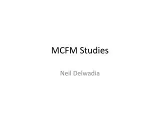 MCFM Studies