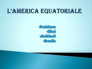 l america equatoriale