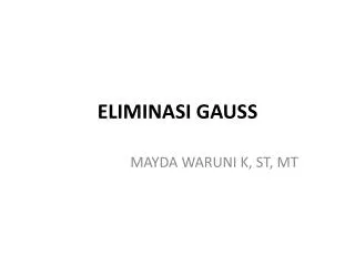 eliminasi gauss
