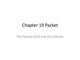 Chapter 19 Packet