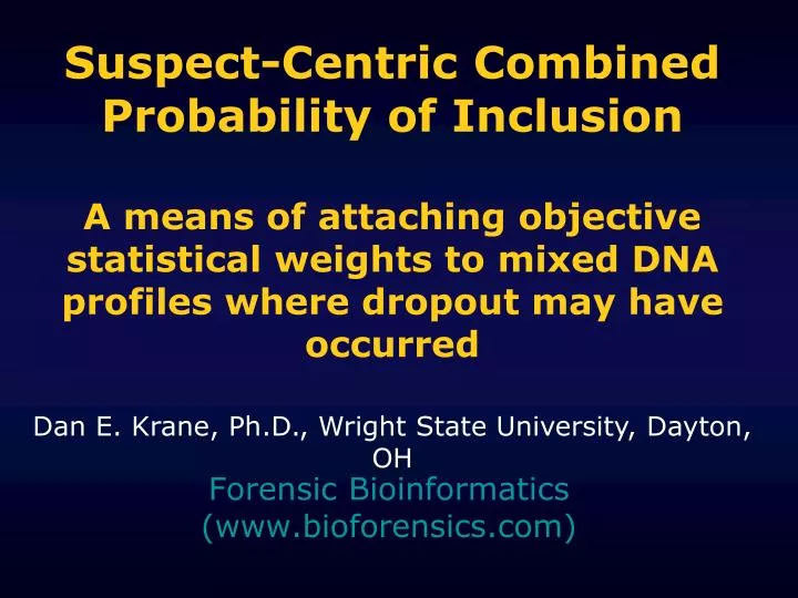 forensic bioinformatics www bioforensics com