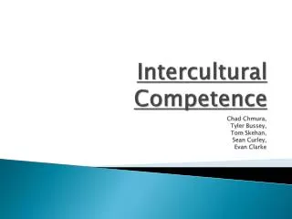 Intercultural Competence