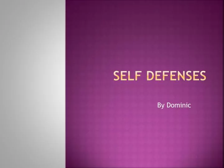 self defenses
